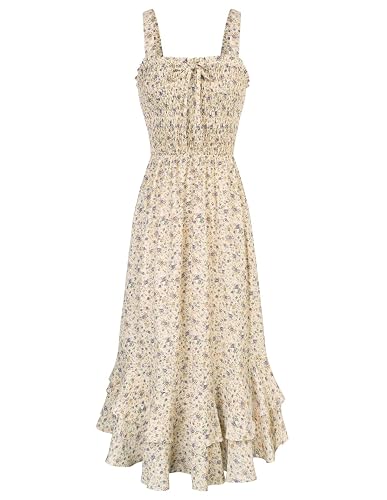 GRACE KARIN Women's 2026 Summer Floral Boho Dress Square Neck