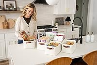 Vista 17 de OrganiHaus Narrow Storage Bins 15x06in, Small Closet Bins for Shelves, Bathroom Storage Baskets for Shelves, Narrow Baskets, Fabric Organizer with