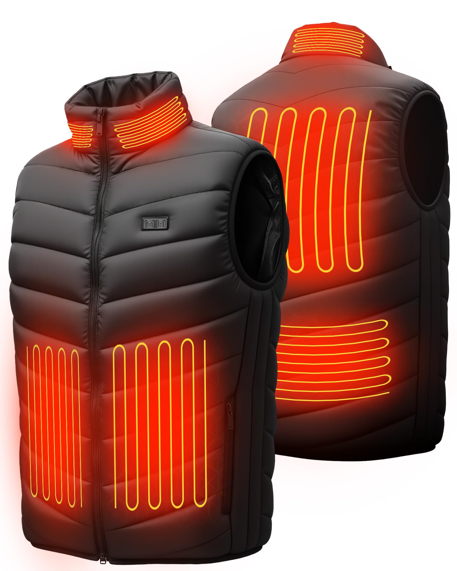 Gilet riscaldato per uomo e donna, gilet elettrico riscaldato USB per esterni, taglia L (senza batteria)