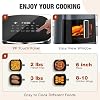 Freidora de Aire Sweetcrispy de 6 Cuartos con Ventana, Horno Airfryer Cuadrado 12 en 1 para Familia, Tecnología de Aire Rápido Crujiente a 400°F, Asar Hornear Deshidratar, Canasta Antiadherente y Fácil de Limpiar 4