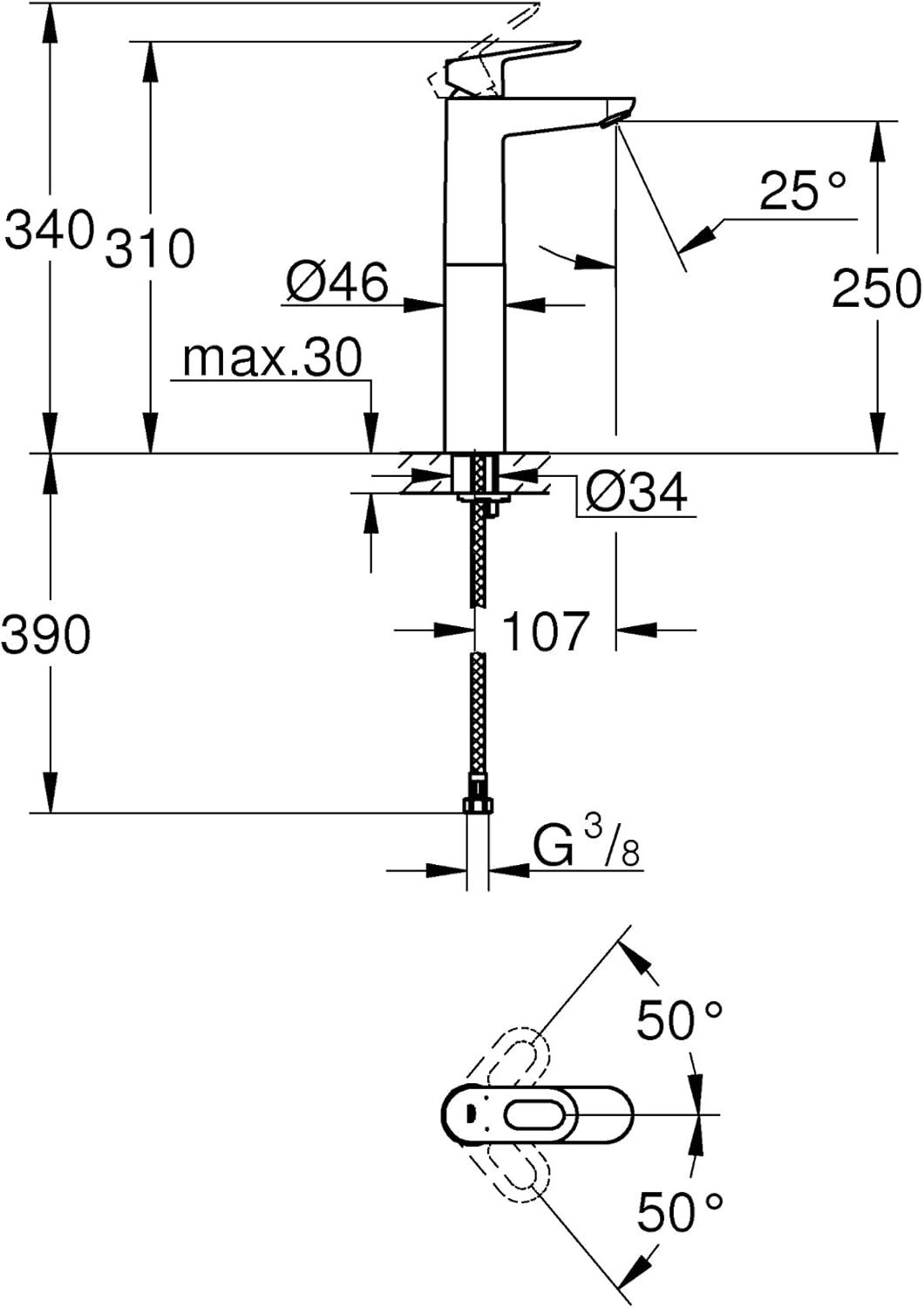 Grohe bau Loop, 23764000