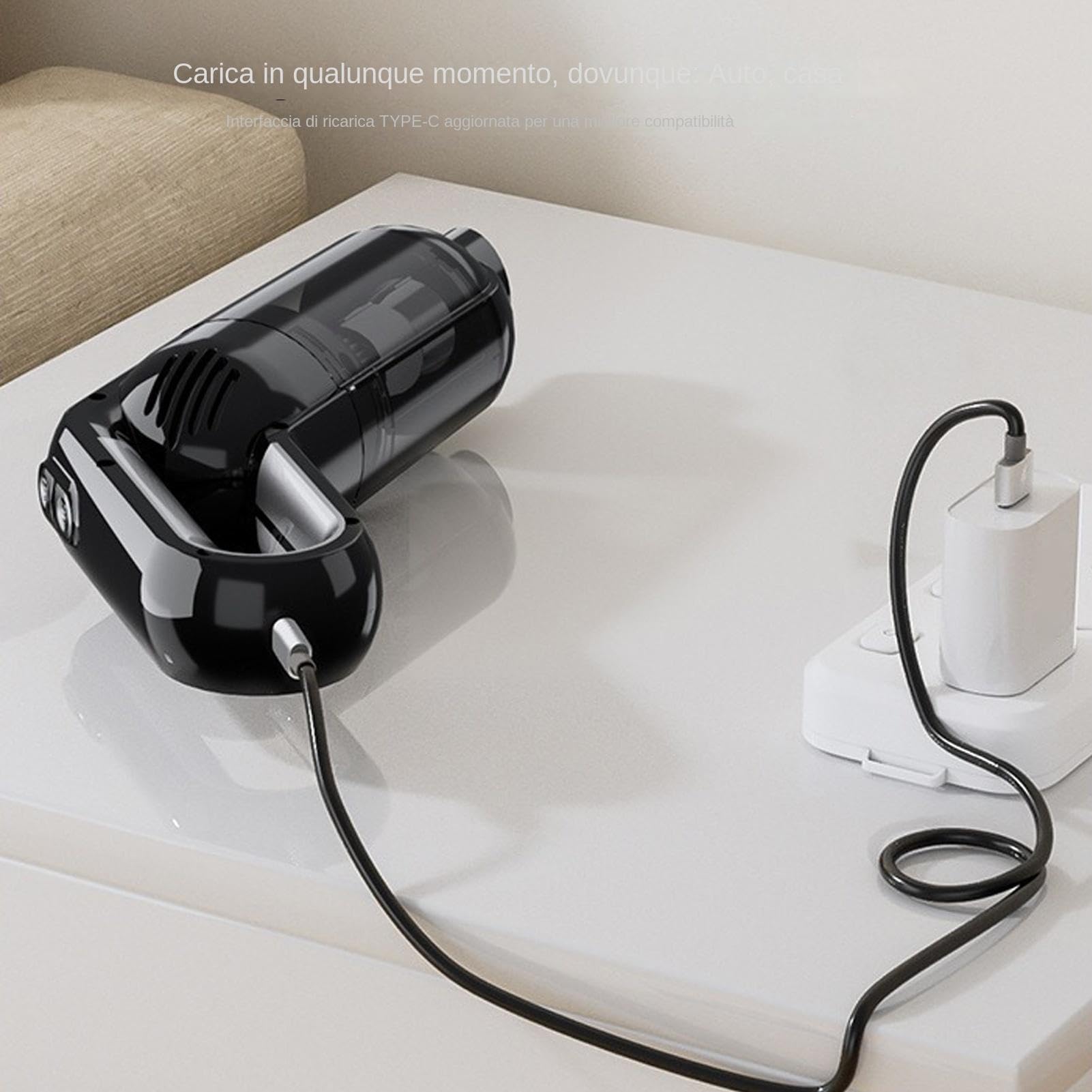 Aspirador Coche Inalámbrico Limpiador de succión eléctrico recargable con | Aspiradora doméstica inalámbrica Para Tapicería Automotriz Dormitorios Hogar Habitación Salón Apartamento