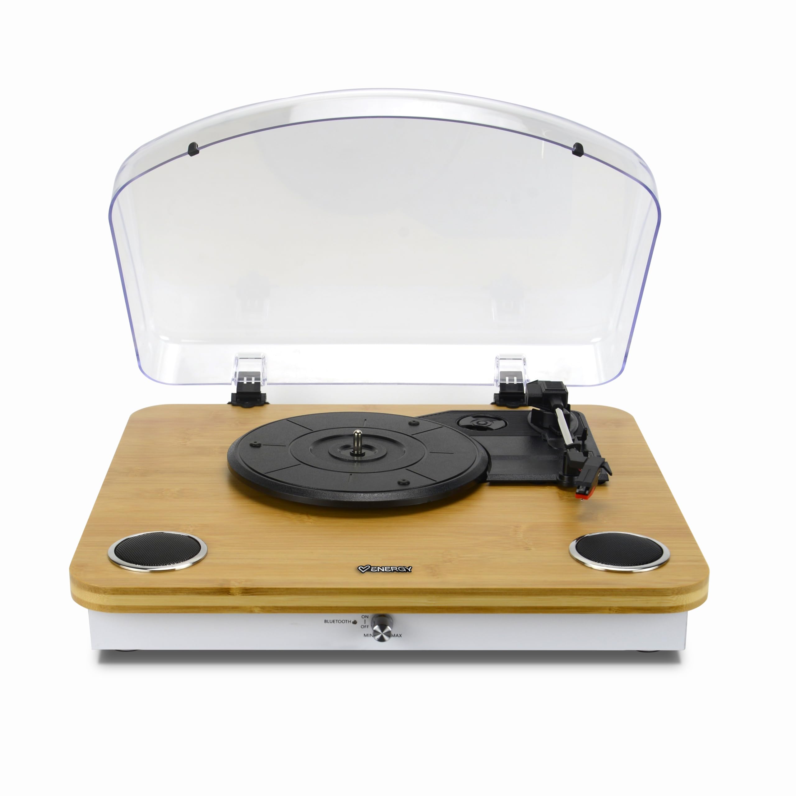 Energy Sistem BambooSpin Tourne-Disque Puissance 10 W, Lecture à 33/45/78 TR/Min, Fonction Auto-Stop et connectivité Bluetooth in&Out- RCA et USB Player/Encoder