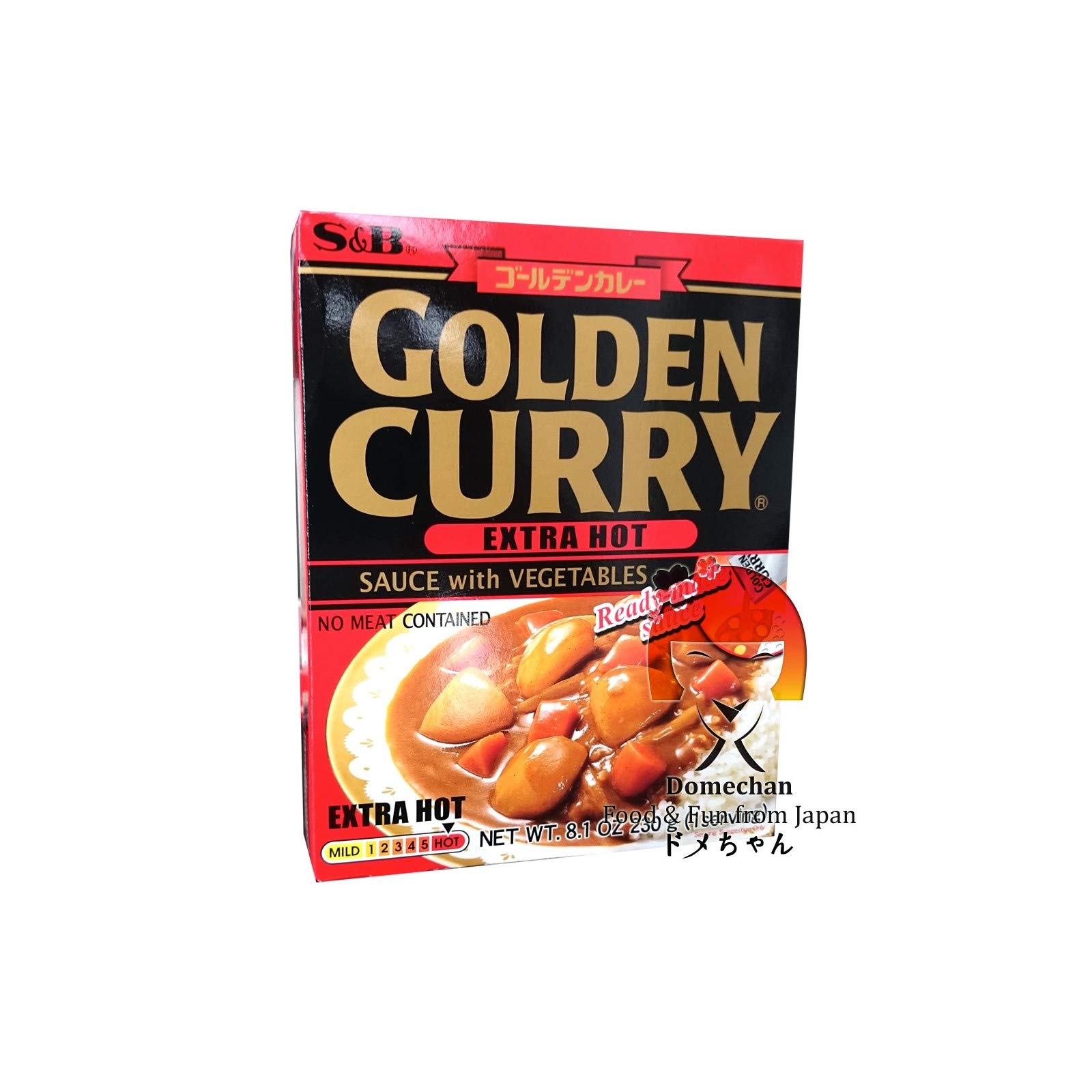 S&B Golden Curry Extra Hot with Vegetables (230g) -contained no meat