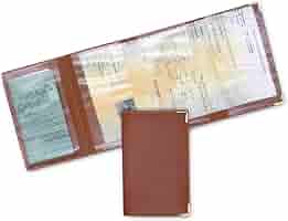 Porte Carte Grise Et Assurance 4 Volets - PVC Expansé Beige - Format 9x13.5cm - Fabriqué En France