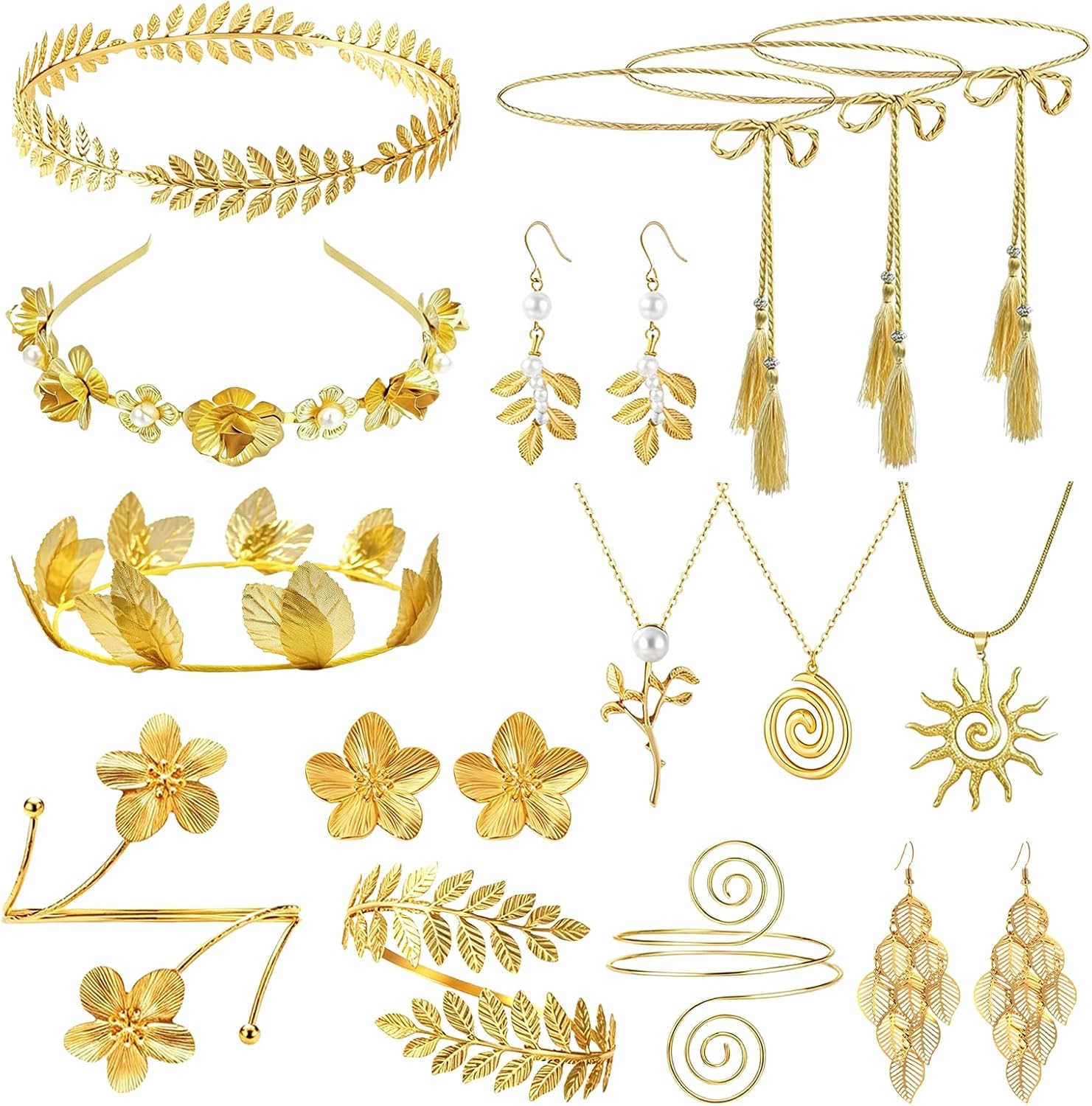 18Pcs Greek Goddess Costume Accessories Set for Women