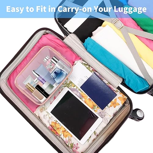 Miniatura 7 de DLEPGM Neceser de viaje transparente con cremalleras, paquete de 3 bolsas de maquillaje, bolsa de cosméticos aprobada por la TSA para artículos de