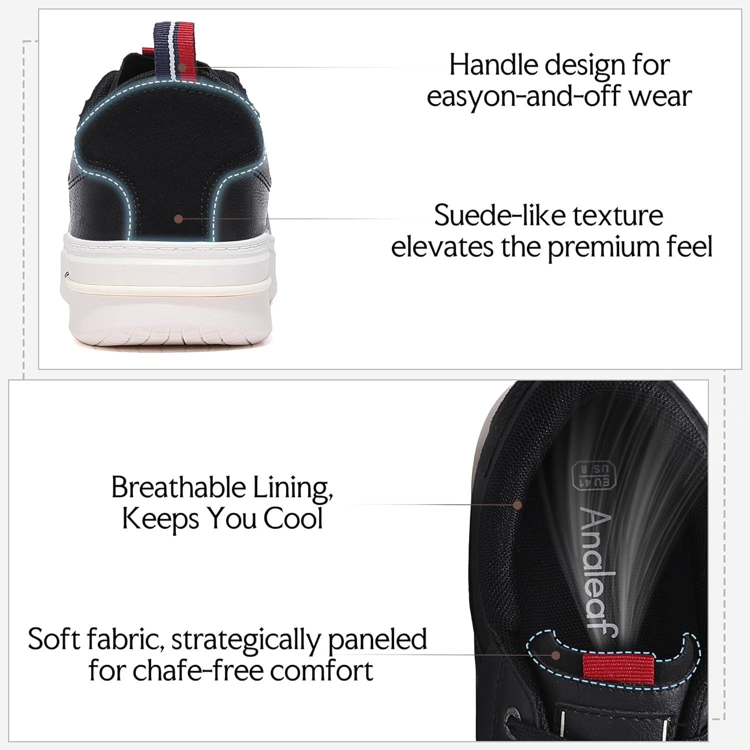 ANALEAF Men's Casual Dress Shoes Fashion Sneakers - Image 5