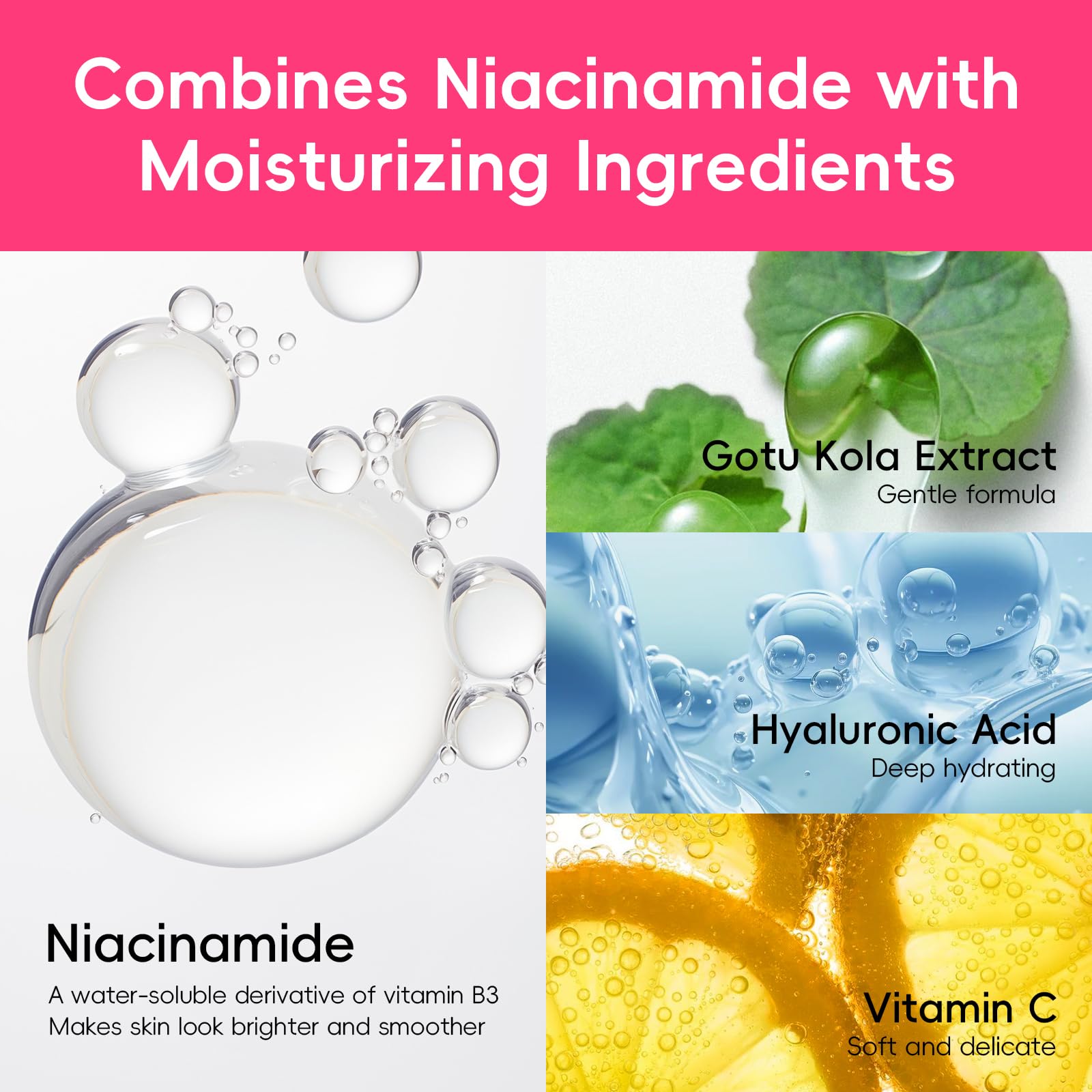 QUIYUM Coffret Soins Visage Pastèque et Niacinamide, Coffret Cadeau pour Adolescents et Femmes, Skincare Routine Hydratant Glow Up, Nettoyant, Tonique, Crème Contour des Yeux, Crème et Sérum