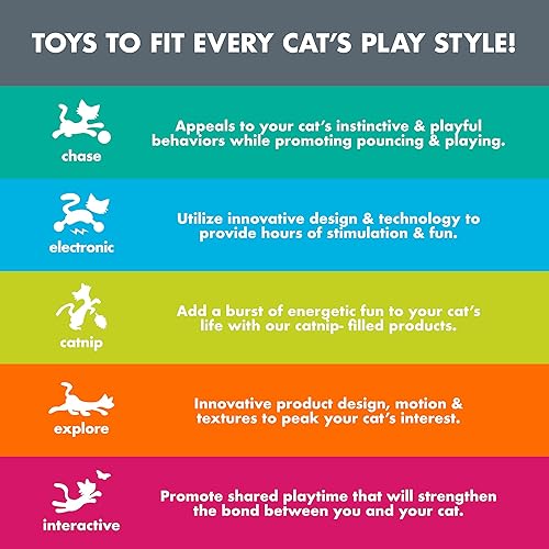 Miniatura 7 de Pizza Night - Varita retráctil interactiva para gatos para interiores, paquete de 3