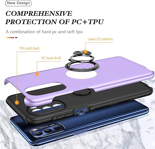 Miniatura 2 de AKINIK Funda para Moto G Stylus 2022 4G, con 2 protectores de pantalla HD, grado militar, doble a prueba de golpes, funda invisible con función