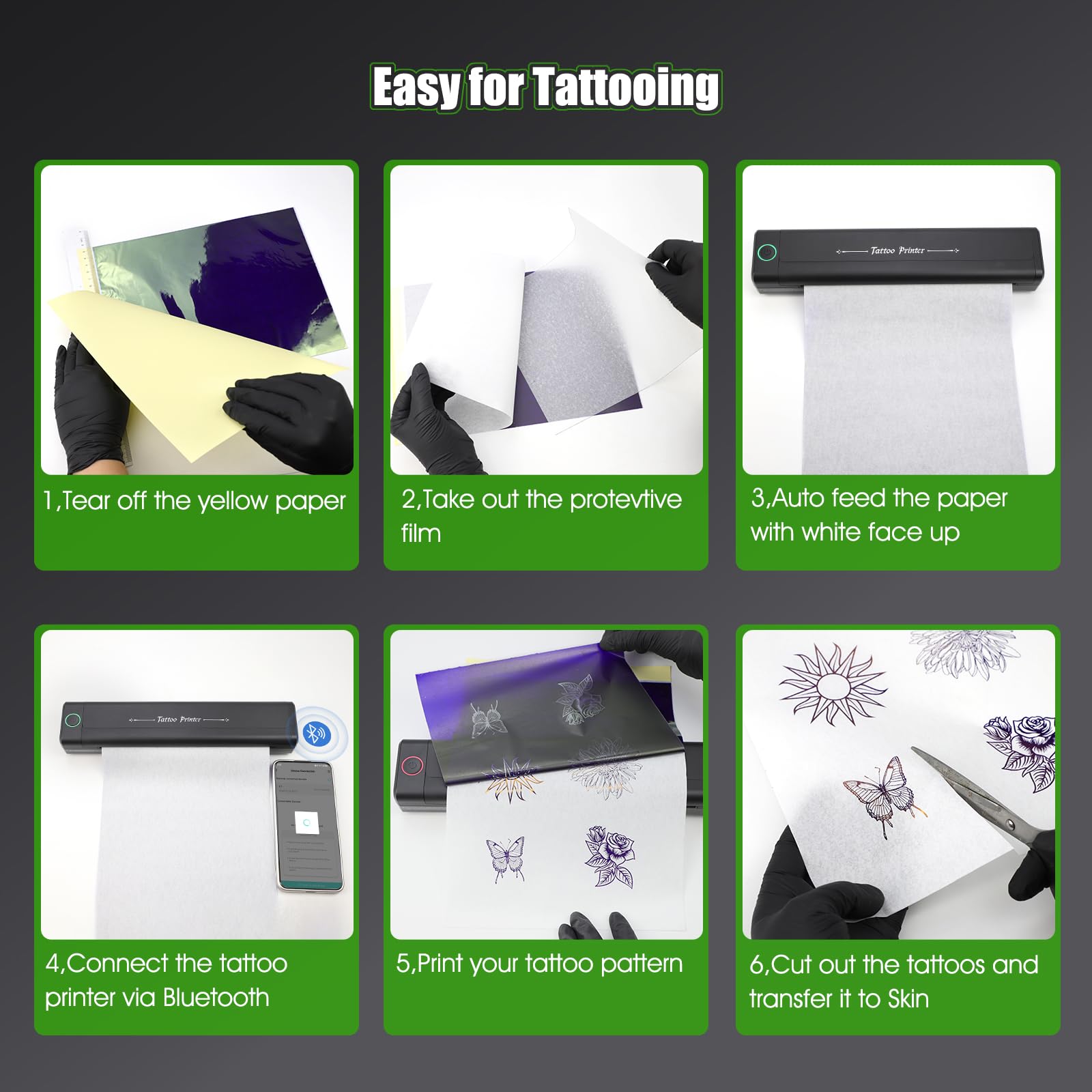 BIOMASER H1 Professional Tattoo Stencil Printer Bluetooth Compatible iPad Phone PC