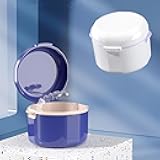 Double-Layer Denture Case with Drainage Holes - Retainer Holder, Travel-Friendly 3.8