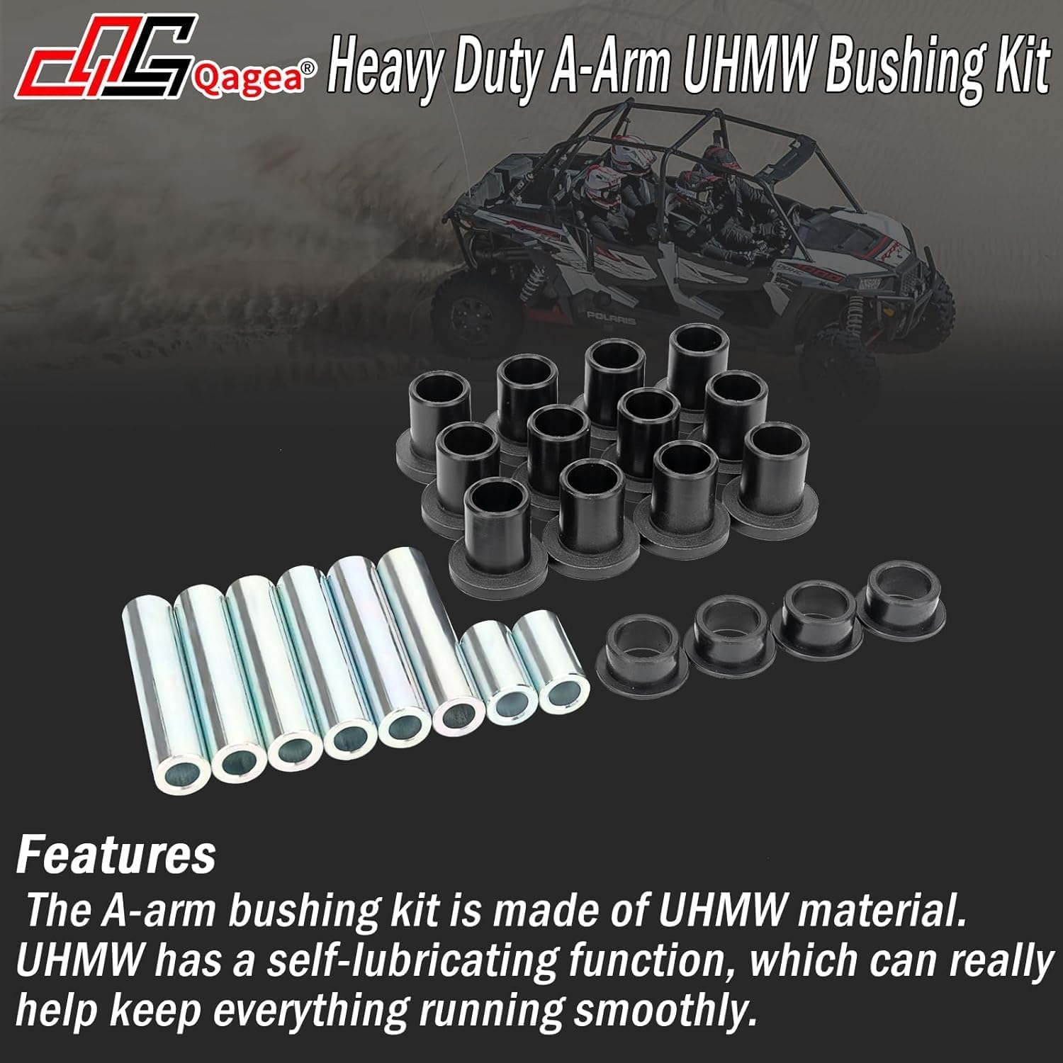 NEW 28Pcs Front & Rear A-Arm Bushing Bushings Kit For Polaris RZR 570 - View #3