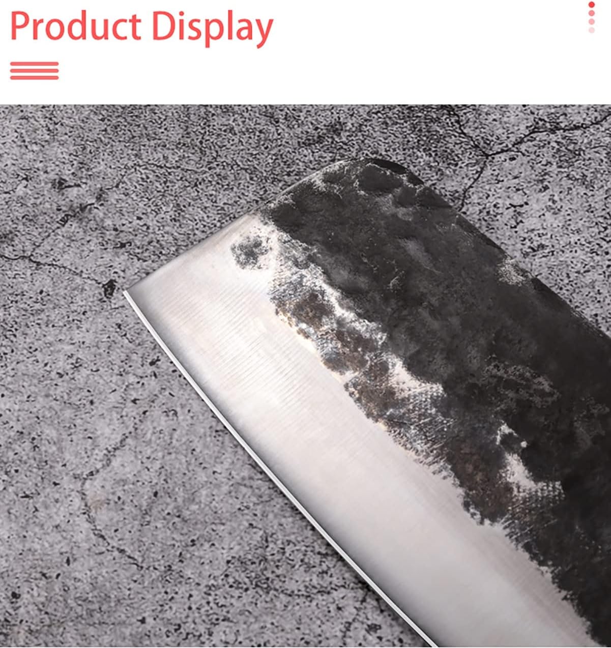 MAYiT Meat Cleaver Knife, Handmade 5Cr15Mov material thick blade knife forged cleaver vegetable cutter knife Chinese carbon steel knife