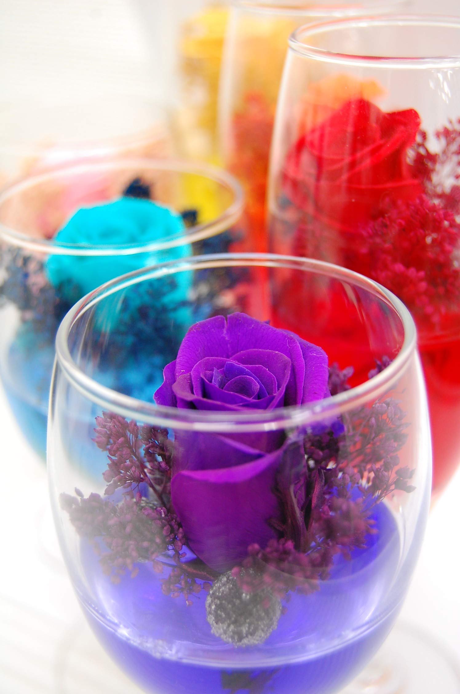 Amazon.com: Inter Plants Net (MY06E) Preserved Flower Sherry, Red