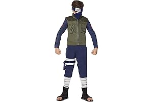 Naruto Shippuden Kakashi Costume | Officially Licensed | Anime Cosplay Costume for Kids
