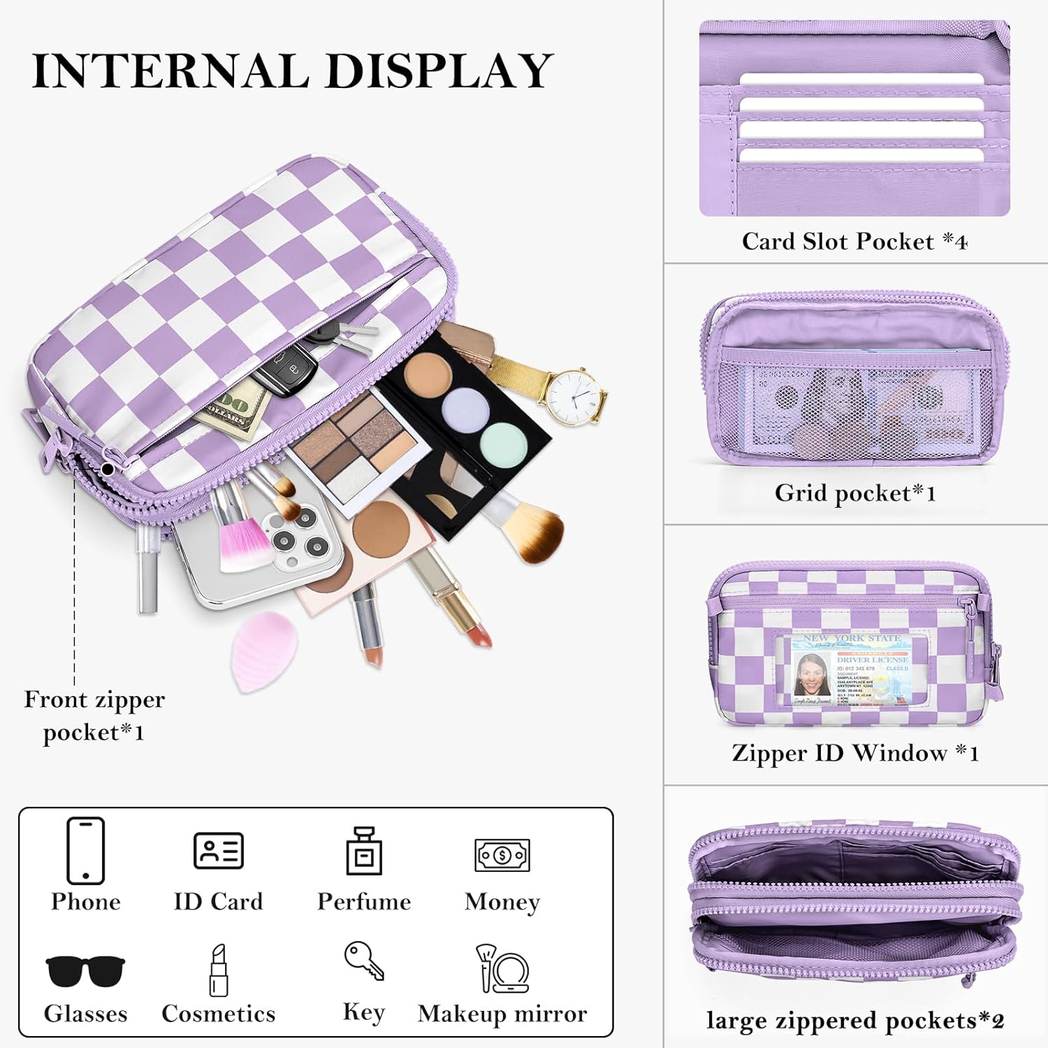BIAOTIE Wristlet Wallets for Women, Small Crossbody Purses Travel Pouch Phone Nylon Wrist Wallet Shoulder Purse - Image 4