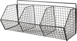 SOLUSTRE Onion Storage Basket Wire Food Storage Organizer Wall Mount Rack for Kitchen Bedroom Bathroom Home Wall Shelf Sponge Holder Single Layer Carbon Steel Hanging Basket