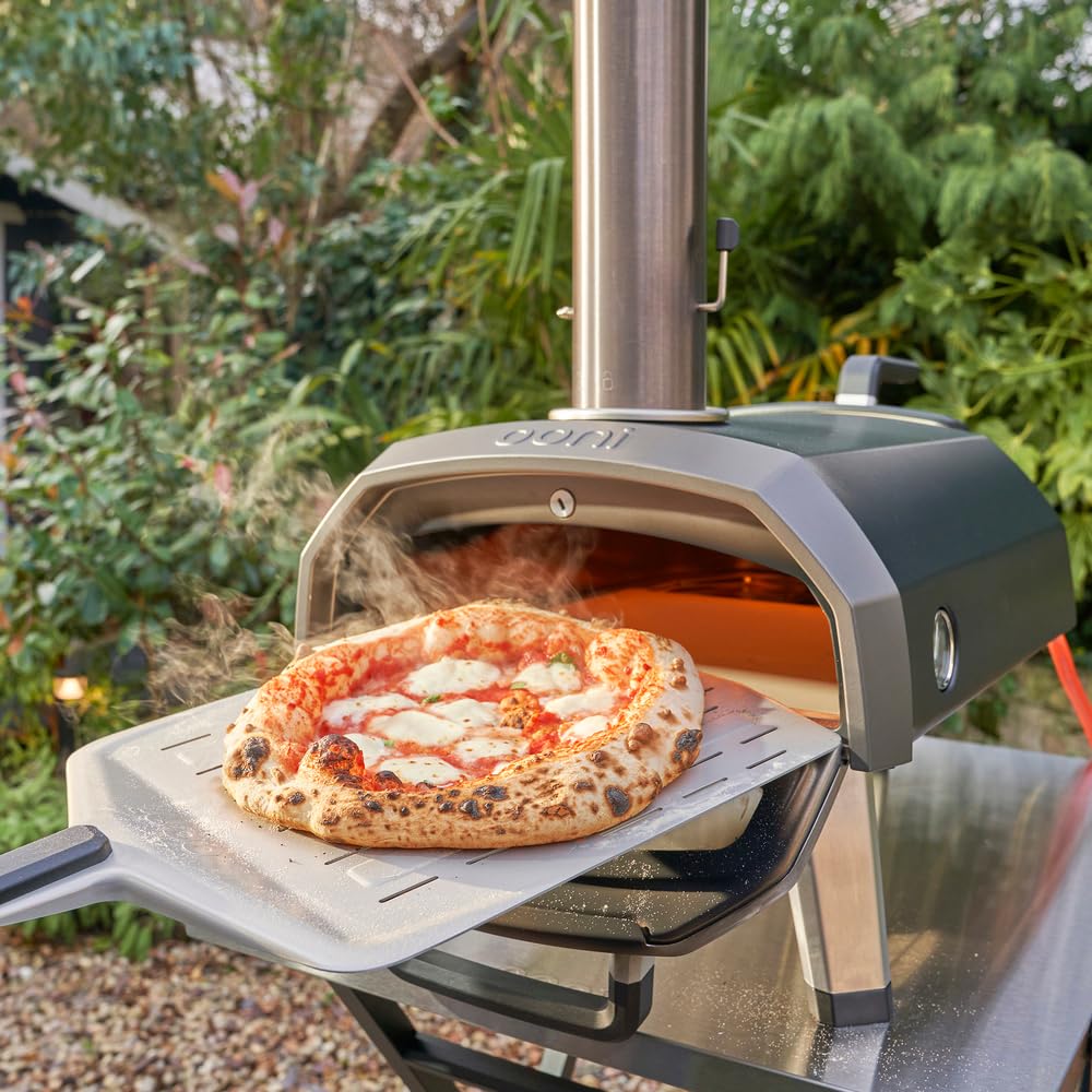 Ooni perforierte Pizzaschaufel 30 cm – Aluminium-Pizzaschieber mit langem Griff – Pizzaschaufel zum Schieben, Wenden und Herausnehmen von Pizzen Zubehör