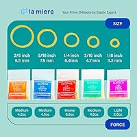 Vista 4 de Látex Ámbar 3 Paquetes 300 unidades Bandas Elásticas Intraorales Pesadas de 1/8 pulgada Unimedic Elásticos Ortodónticos Bandas de Goma Dental