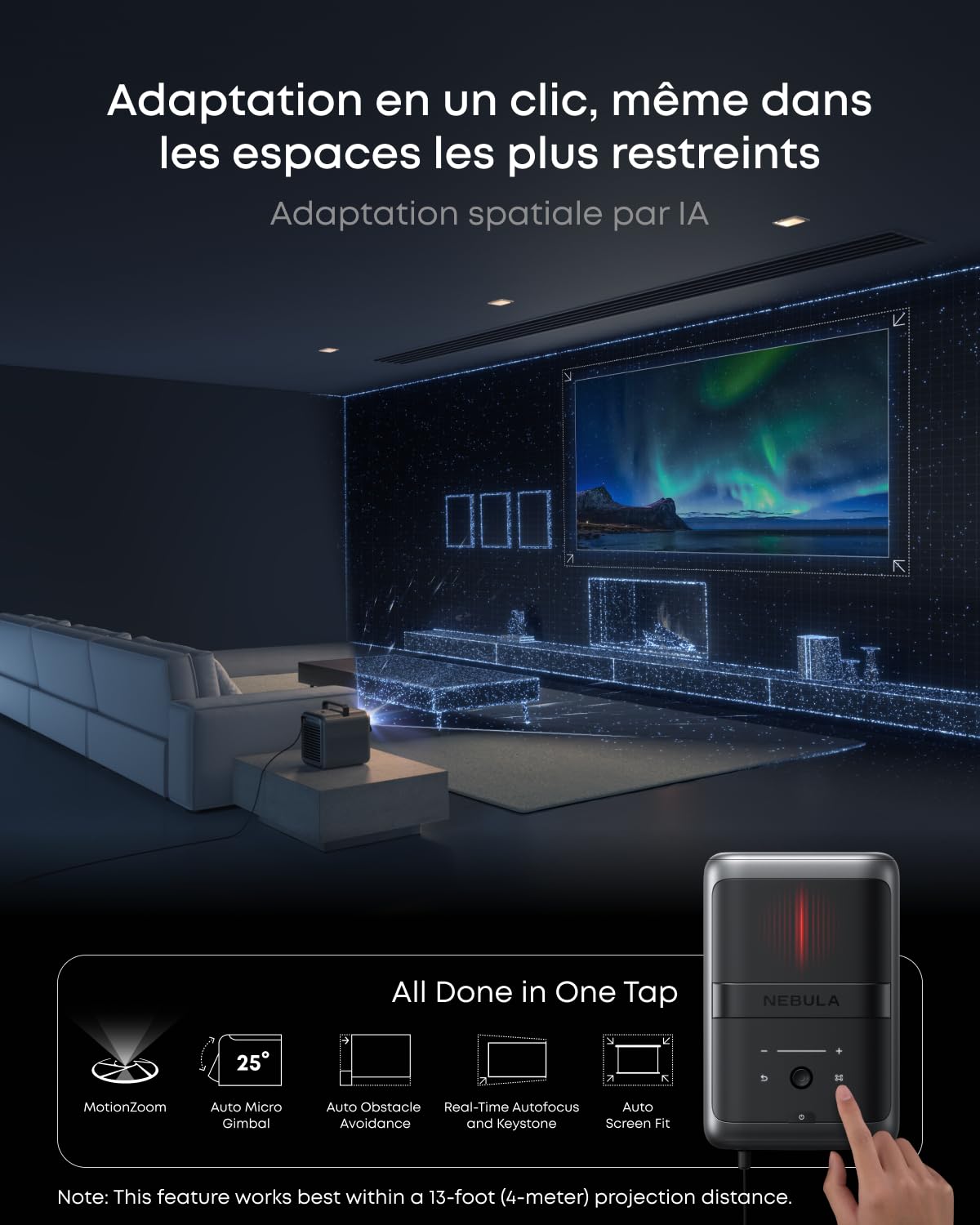Anker Nebula X1 Vidéoprojecteur 4K à Triple Laser