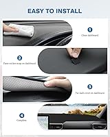 Vista 6 de FIILINES - Cubierta para tablero de malla antideslizante, parasol sin reflejos, accesorios para tablero compatibles con Ford Explorer 2020-2025