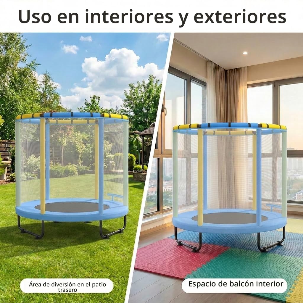 Trampolín infantil para niños, trampolín de interior para niños, con canasta de baloncesto, columpio, anillo de tracción, adecuado para interiores y exteriores, adecuado para niños, regalos de