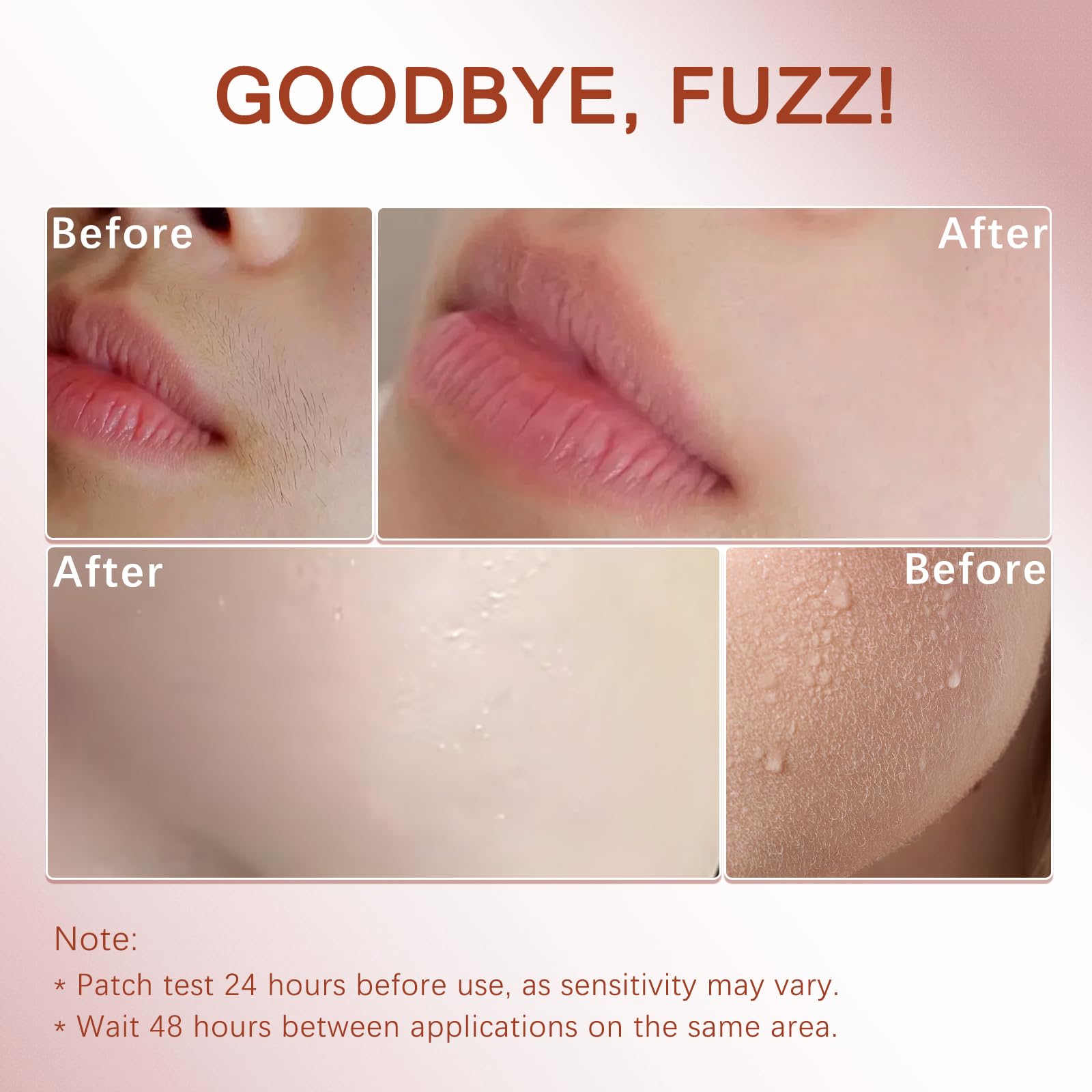 Kit de crema de depilación facial para mujeres – Crema calmante depilatoria y post cuidado, 4 minutos sin dolor e impecable, fórmula vegetal suave para pieles sensibles 4