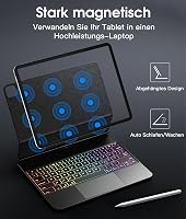 Vobafe iPad Air 13" és iPad Pro 12.9" Mágneses Billentyűzetes Tok 360° Forgatható Trackpad-dal 5