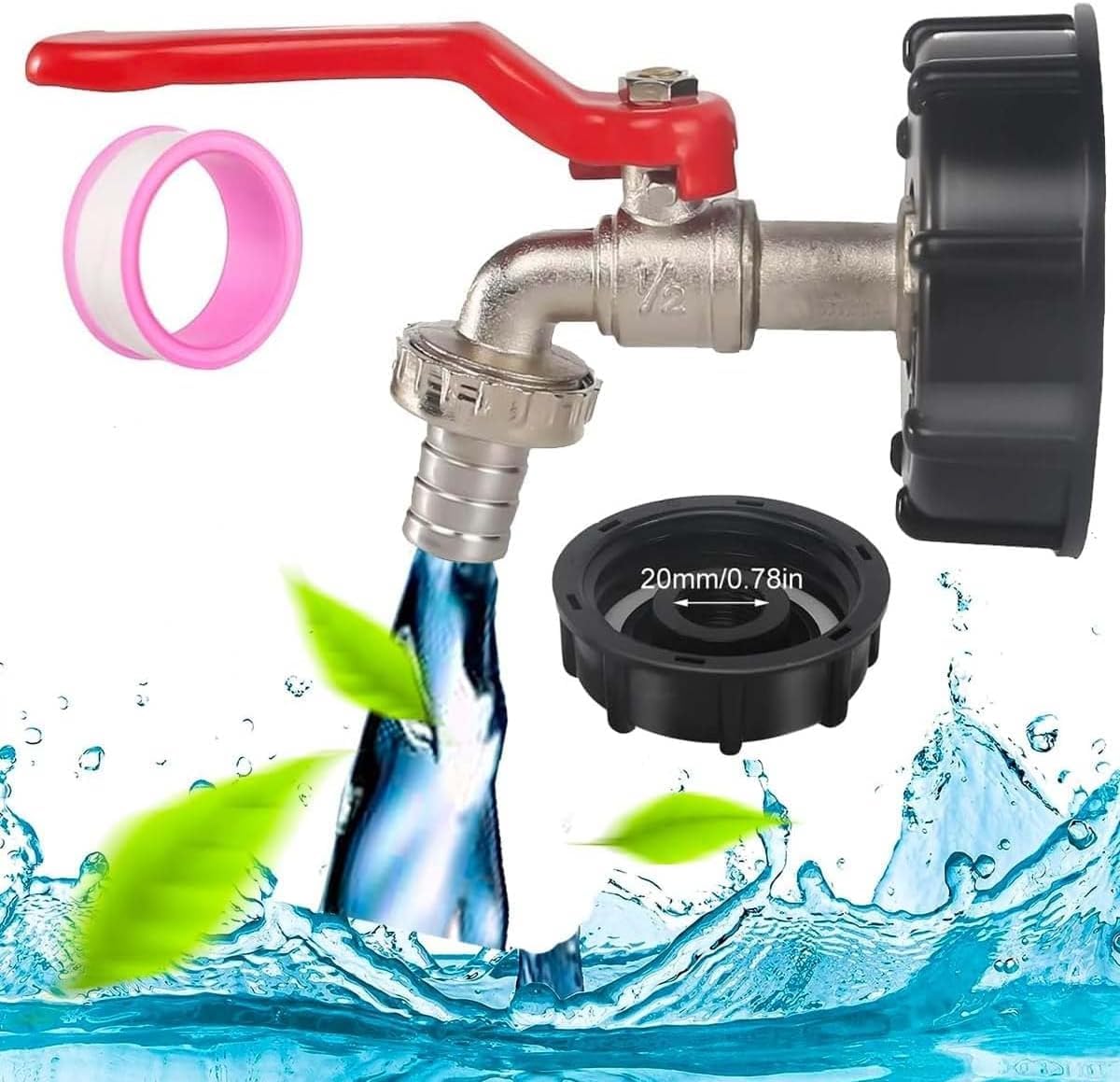 Tappo Serbatoio IBC S100x8, Connettori Per Rubinetto Del Tubo Connettore Del Serbatoio Da 1000 Litri Per Valvola Del Serbatoio Da 1000 Litri Serbatoio Dellacqua Piovana Contenitore