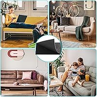Vista 3 de Almohadillas de agarre para sofá, 12 almohadillas de velcro con autoadhesivas para evitar que los cojines de sofá se deslicen, para sofá, sofá