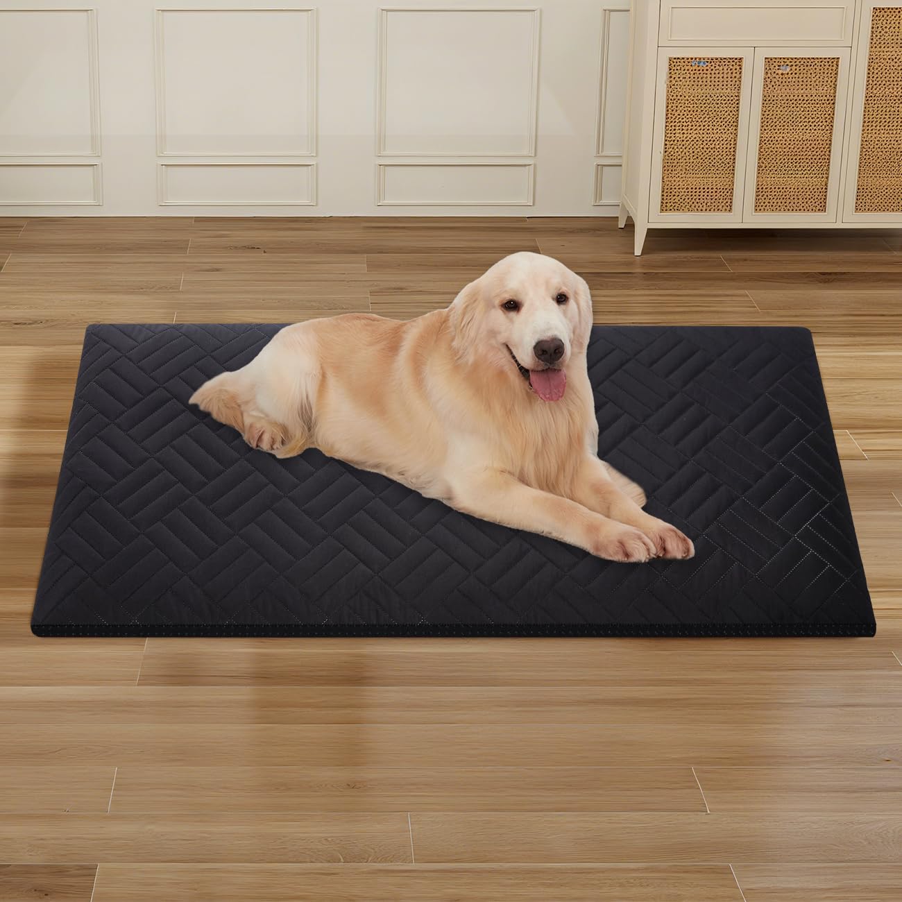YJGF Dog Mat For Back Seat Extender – Waterproof Pet Bed For Car, Truck Back Seat Cover (Black, Multiple Sizes)
