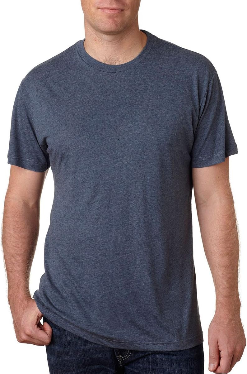 Next Level Men's USA Tri-Blend Tear Away Label Tee, Indigo, Large