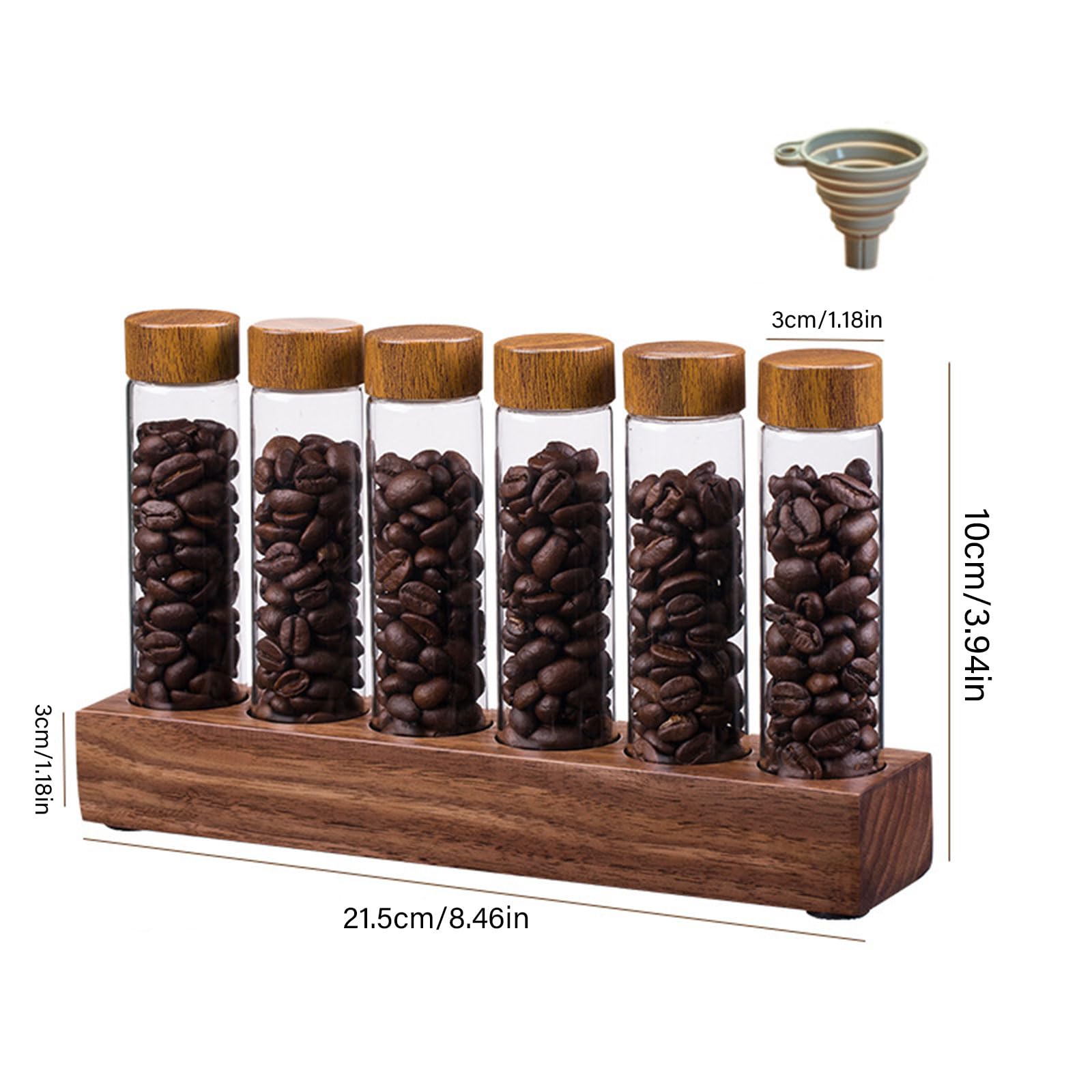 PANGBOER Moderno scaffale a 12 scomparti per caffè a chicchi di caffè, salvaspazio, supporto per cucina o ufficio, espositore da cucina