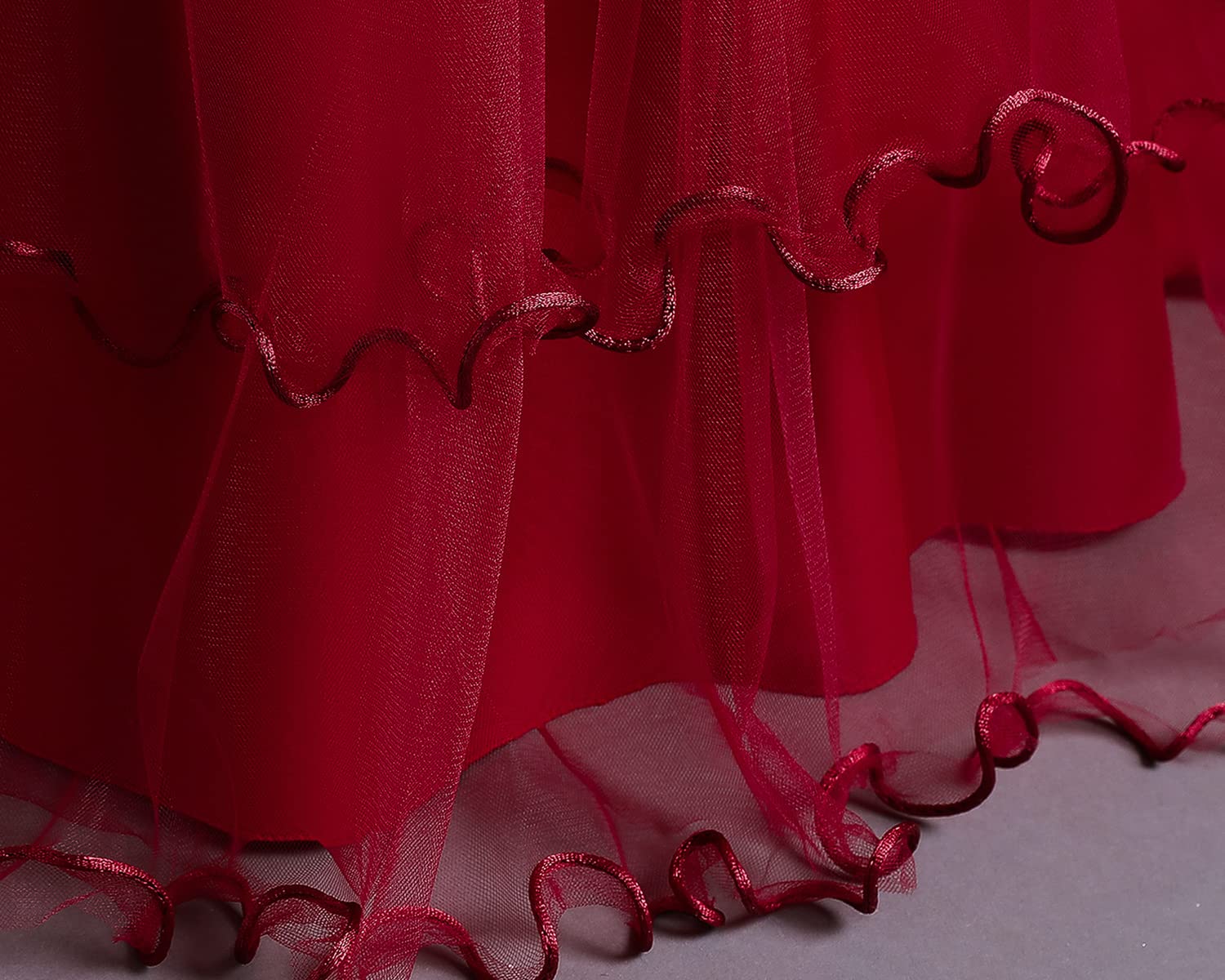 TTYAOVO Robe à Fleurs pour Filles Concours de Mariage Princesse Robe de Bal Longue