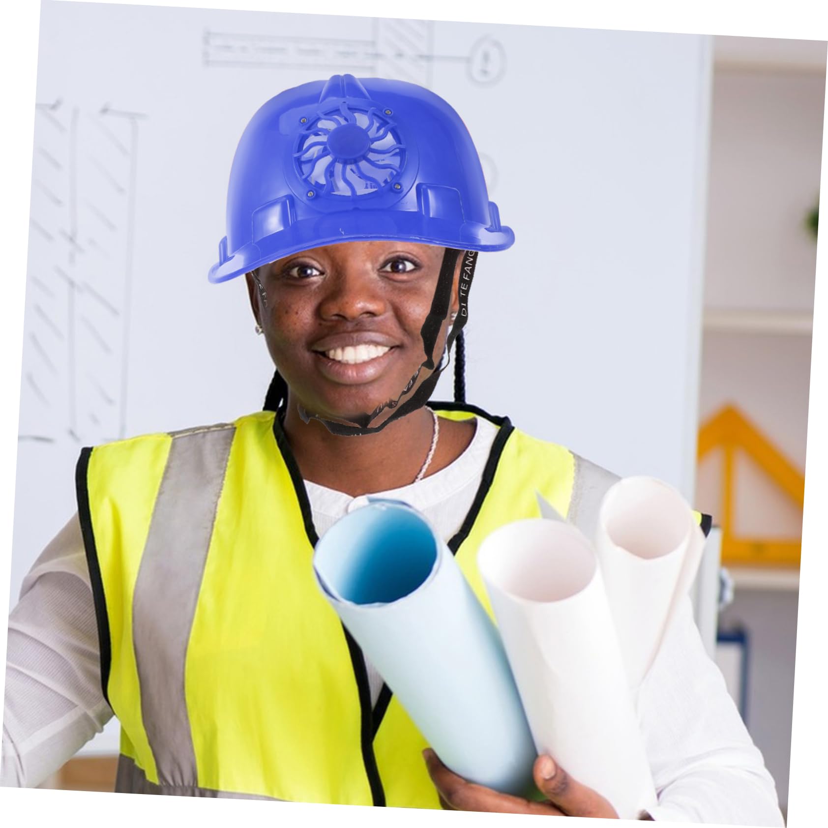 VILLCASE Casco di sicurezza dei ventilatori cappello da sole casco di sicurezza solare riflessivo cappello solare giallo Cappello da operaio edile cappello da lavoro plastica rosso