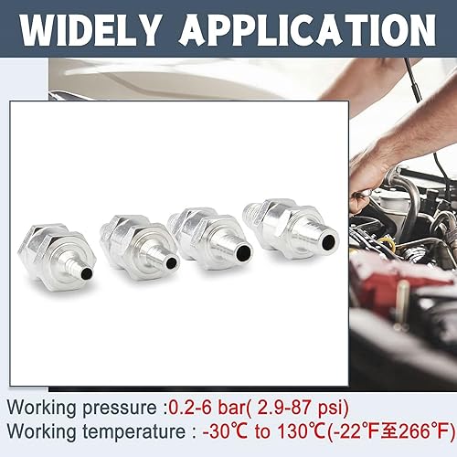 Miniatura 7 de 2 válvula de retención unidireccional, utilizada para válvulas de retención de tubería de combustible de agua diesel de aleación de aluminio en