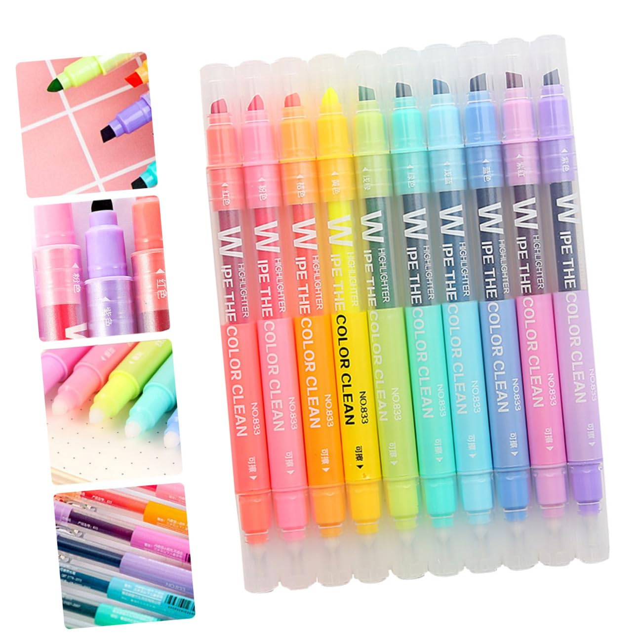 DOITOOL 3 Sätze Löschbarer Textmarker Löschbare Stifte Textmarker Stifte Büromaterial Bürozubehör Pastellfarbener Flüssiger Löschbare -marker Plastik 10 Stück * 3
