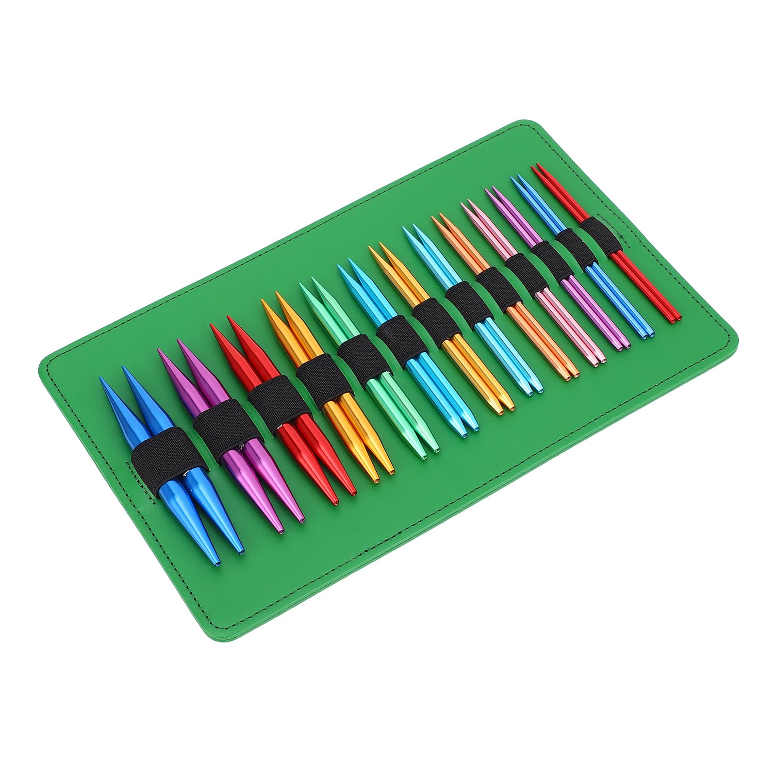 Jiawu Ferri da Maglia Circolari, 26 Pezzi 13 Paia di Ferri da Maglia Intercambiabili in Alluminio da 3,0 a 10,0 Mm, da Rimovibili con Lunghezza 10 Cm e 4 Cavi per Maglioni a