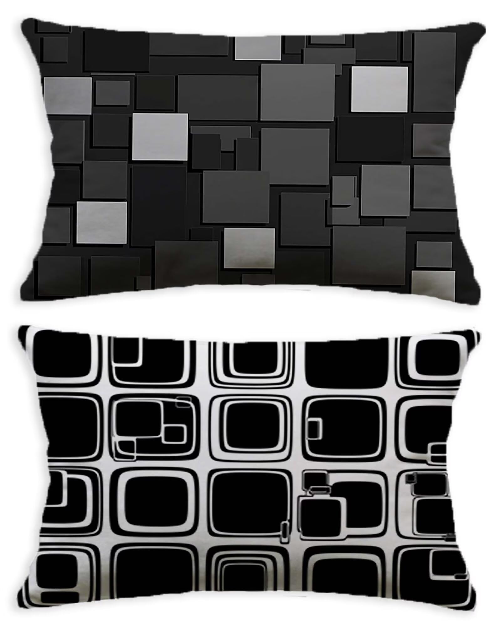 Taie oreiller 80x100 noir rectangulaire en velours pour décoration maison et canapé
