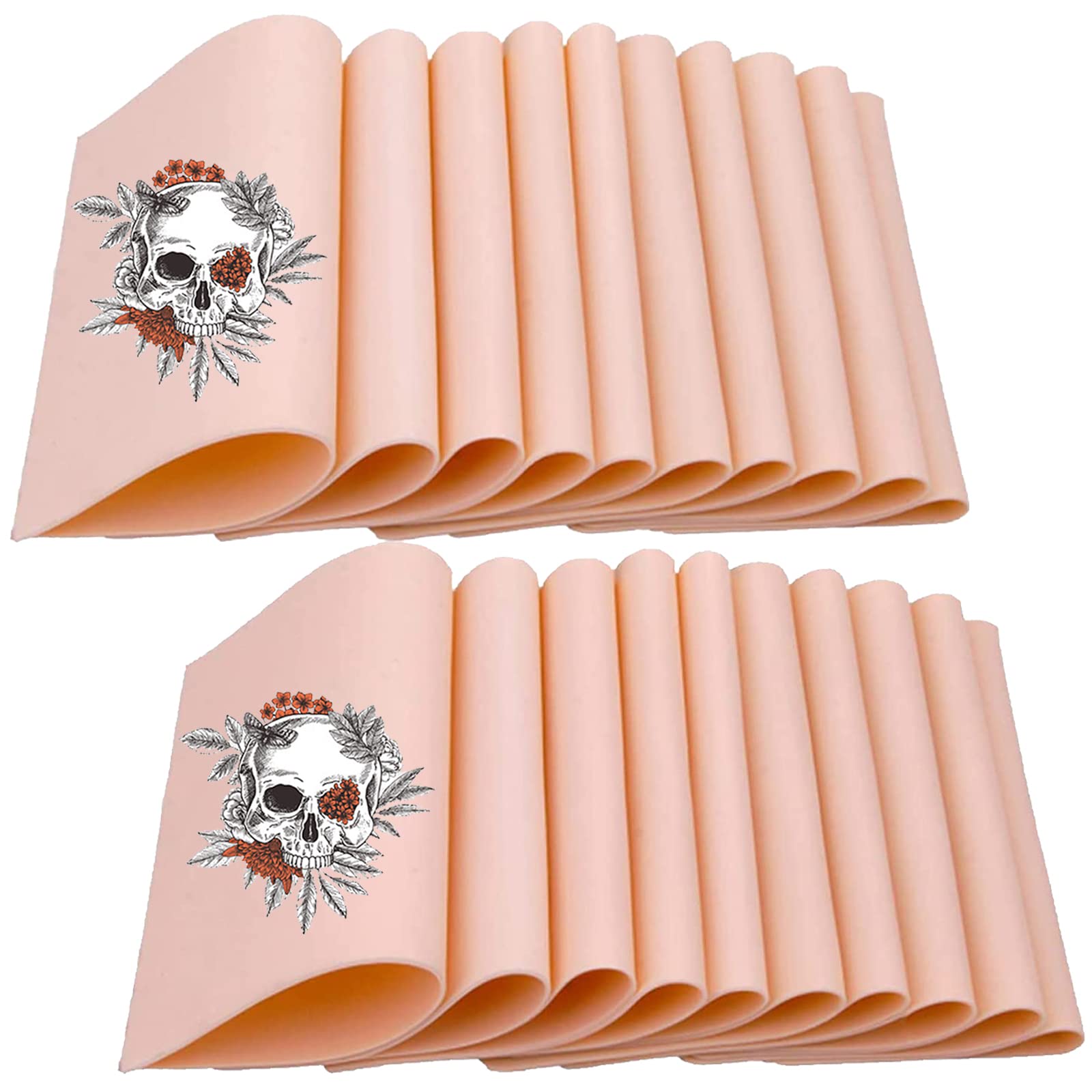 Piel Sintetica Tatuaje, Unihuby 20pcs Piel de Tatuaje Piel Falsa Piel Sintética Pieles para Tatuaje Tattoo Skin Fake Skin Tattoo Practice