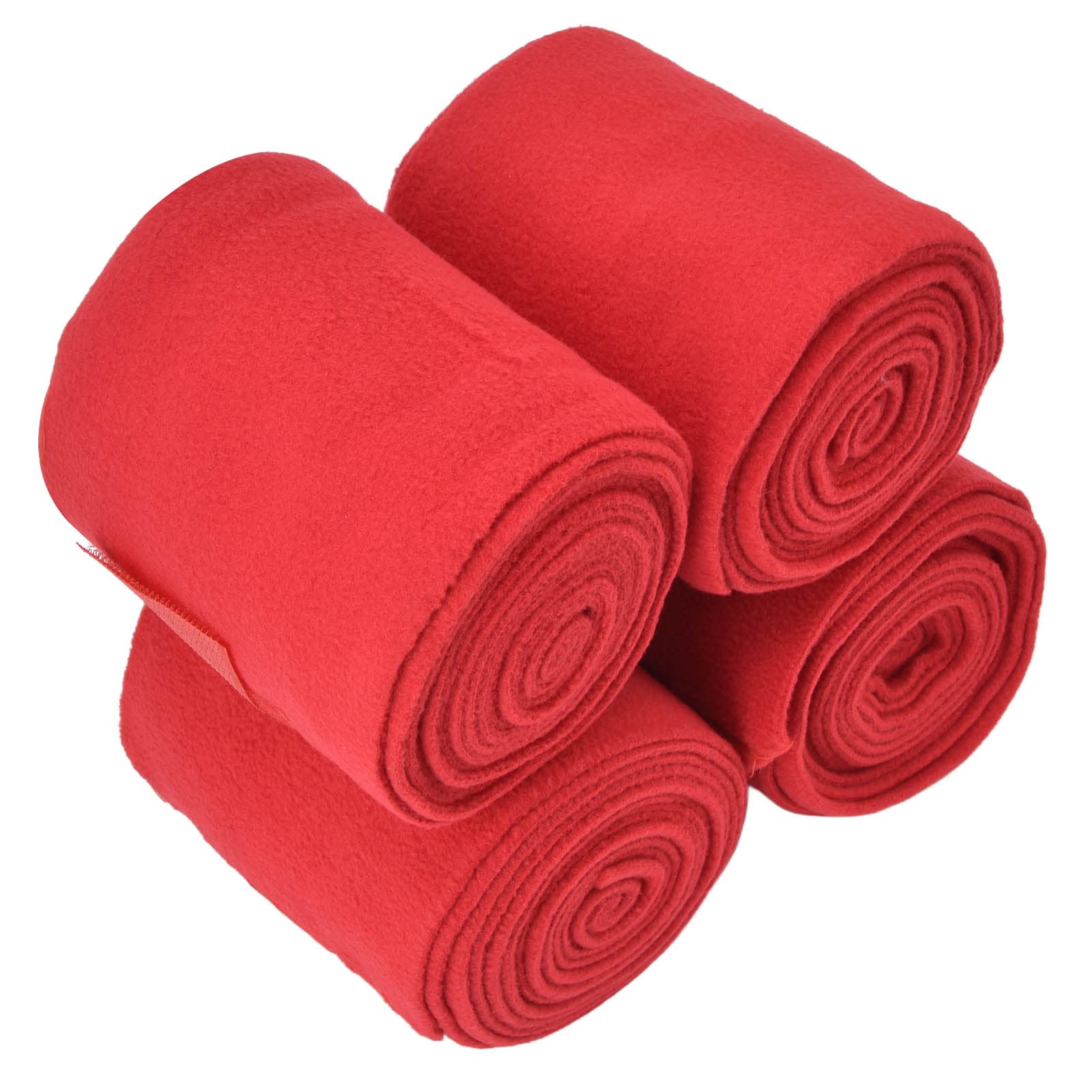 Set di Bendaggi per Gambe in Morbido Pile per Cavalli, Fasce per Gambe di Cavallo, Autoadesive, Traspiranti, Resistenti all'Usura, per Gambe di Animali, per Proteggere Gli Stivali, per Mucche,(Rosso)
