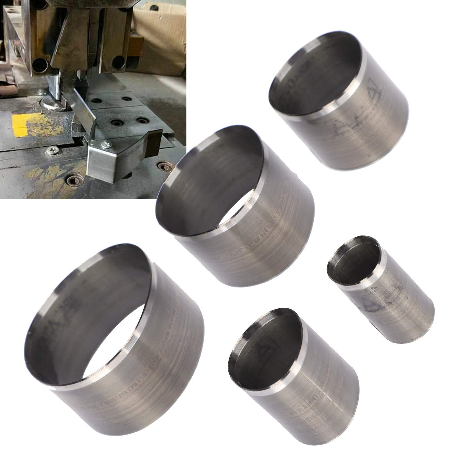 5Pcs Leather Punch Die Set Egg-Shaped Hollow Punching Cutter High Carbon Steel Punch Die Tools Wallet Tools Leather Working Supplies for DIY Bag Belt Wallet