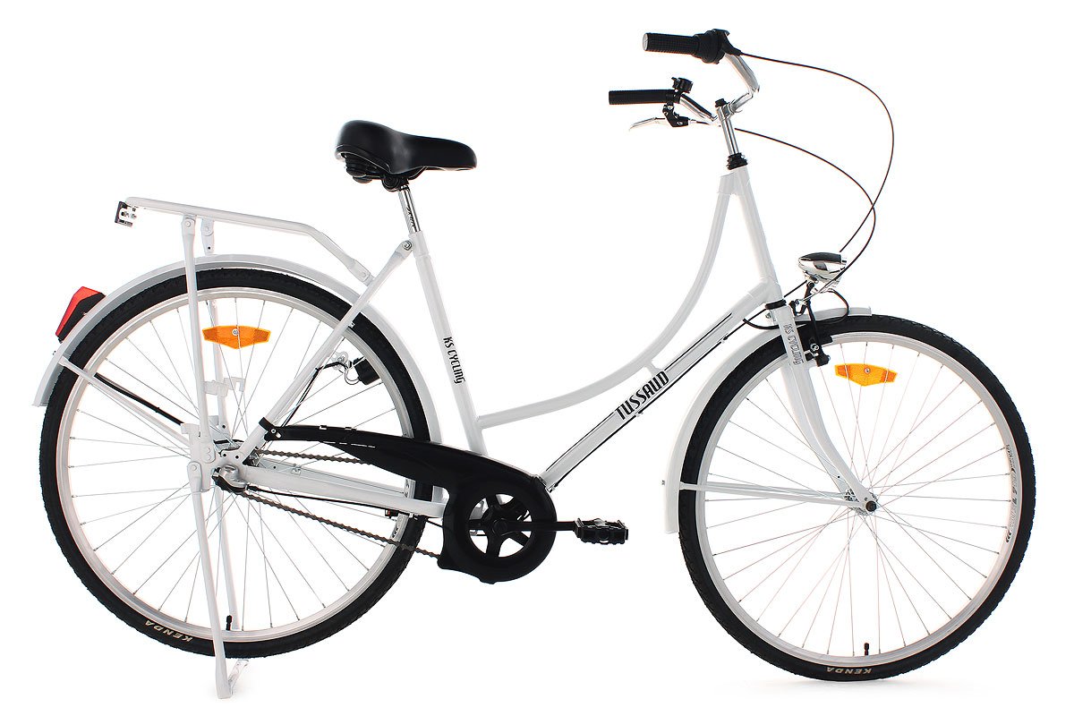 KS Cycling Damen Fahrrad Hollandrad Tussaud 3 Gänge, Weiß, 28 Sport & Freizeit