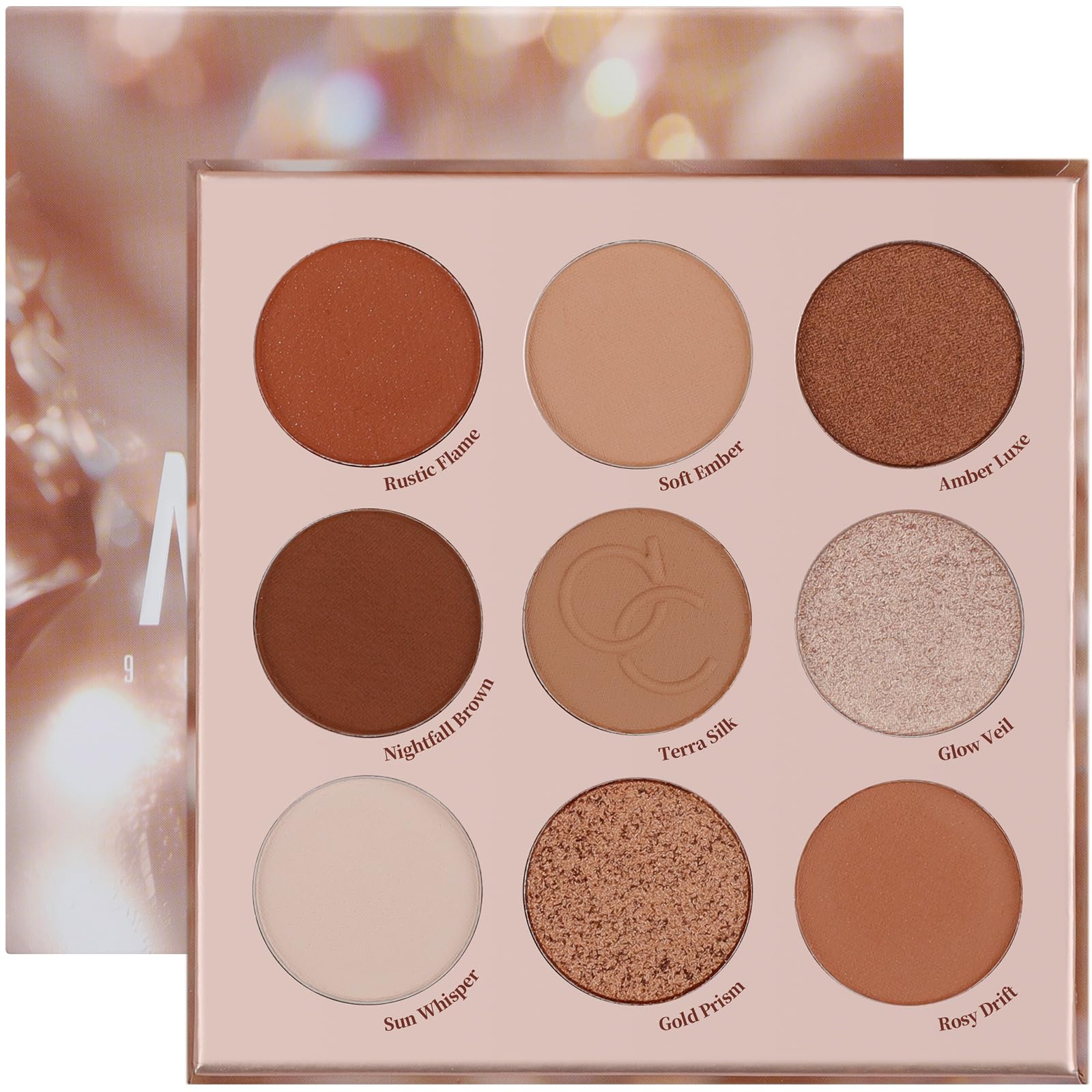 docolor Nude Lidschatten Palette, Velours-Matte Lidschatten Palette, Vegane Formel 9 Farben Hochpigmentierte Matte Schimmernde Nackte Rauchige Glitzernde Creme Langlebige Wasserdichte