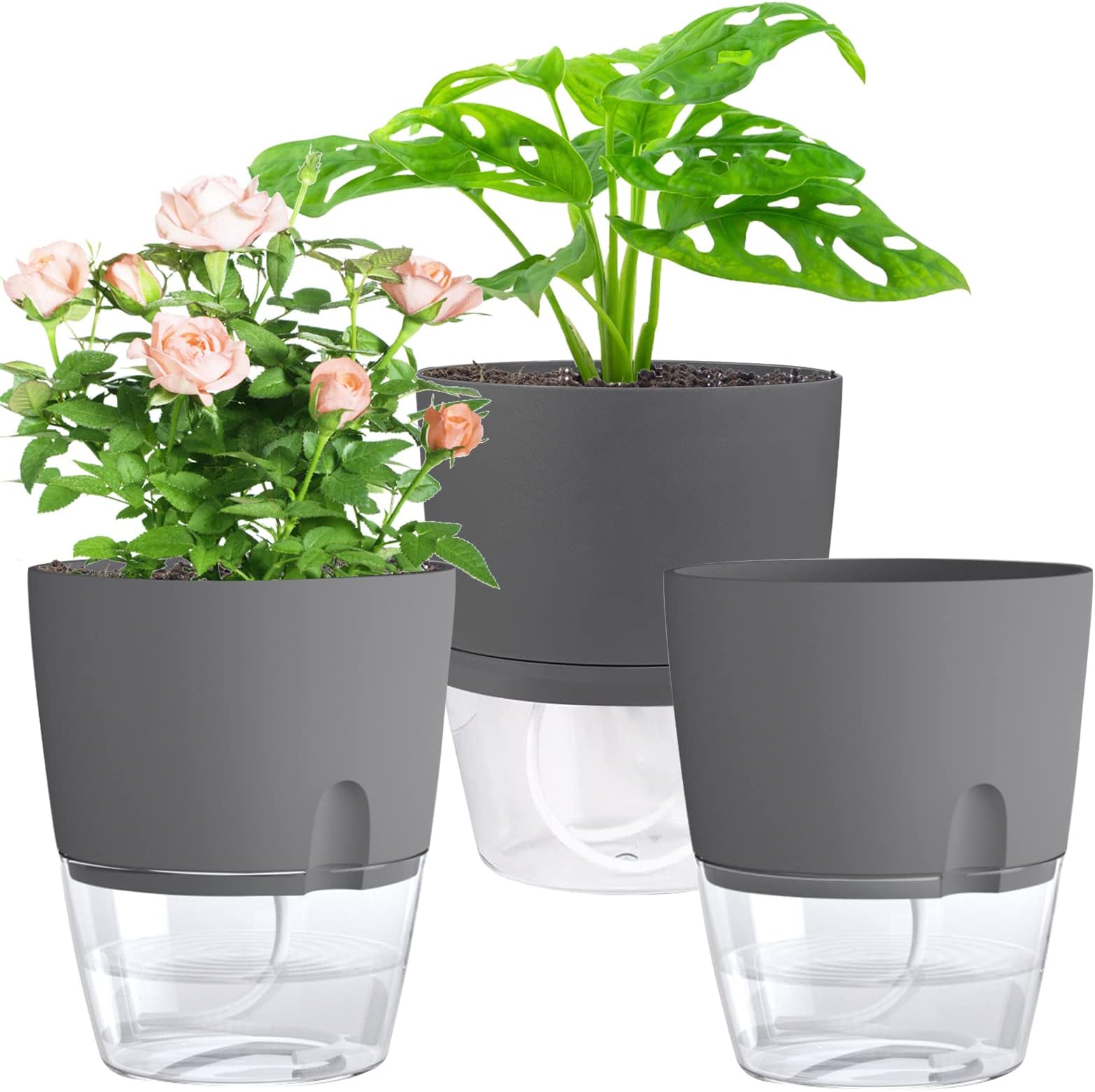 Gefu 18920 Kräutertopf BOTANICO mit Selbstbewässerungssystem Übertopf