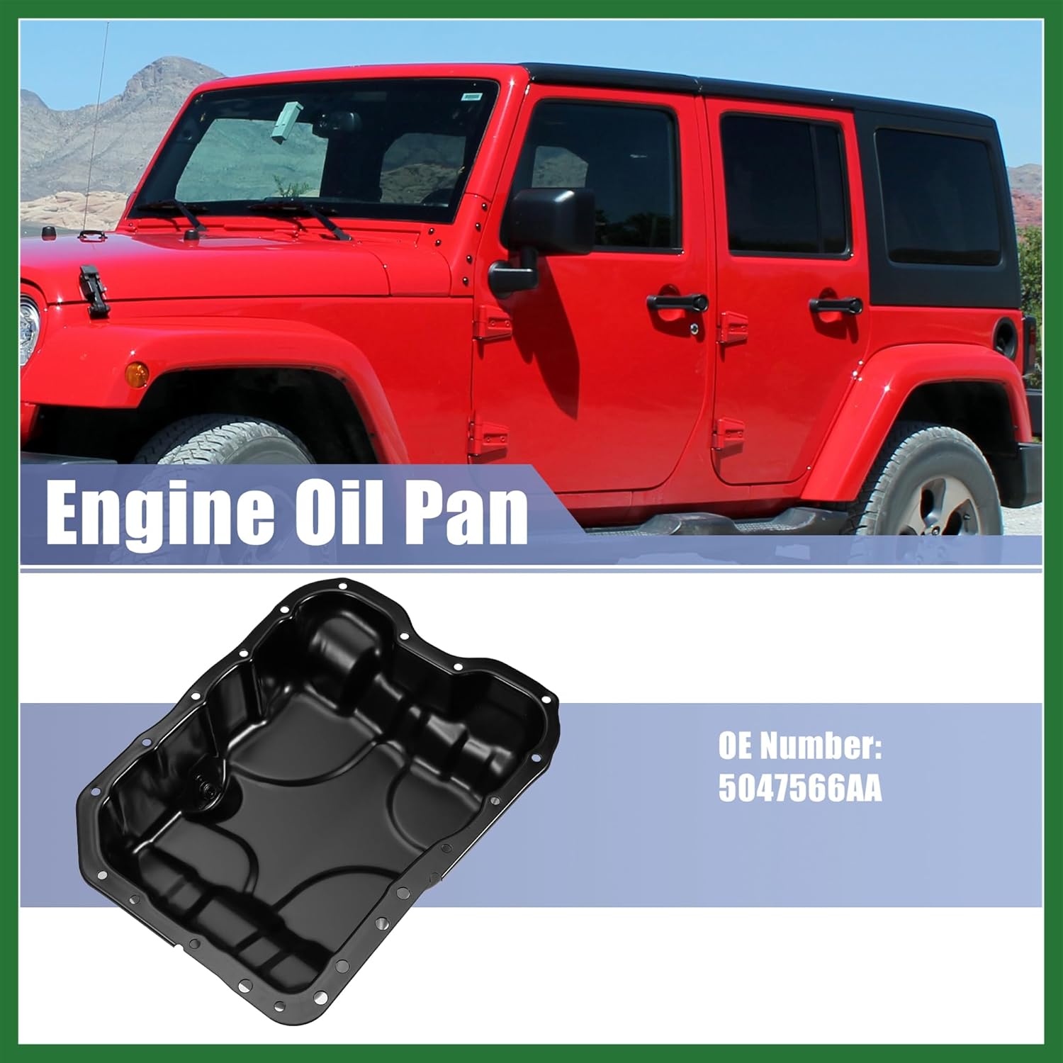 Motoforti Engine Oil Pan Replacement No.5047566AA for Chrysler 200 2015-2017 for Fiat 500X 2016-2018 Long-lasting