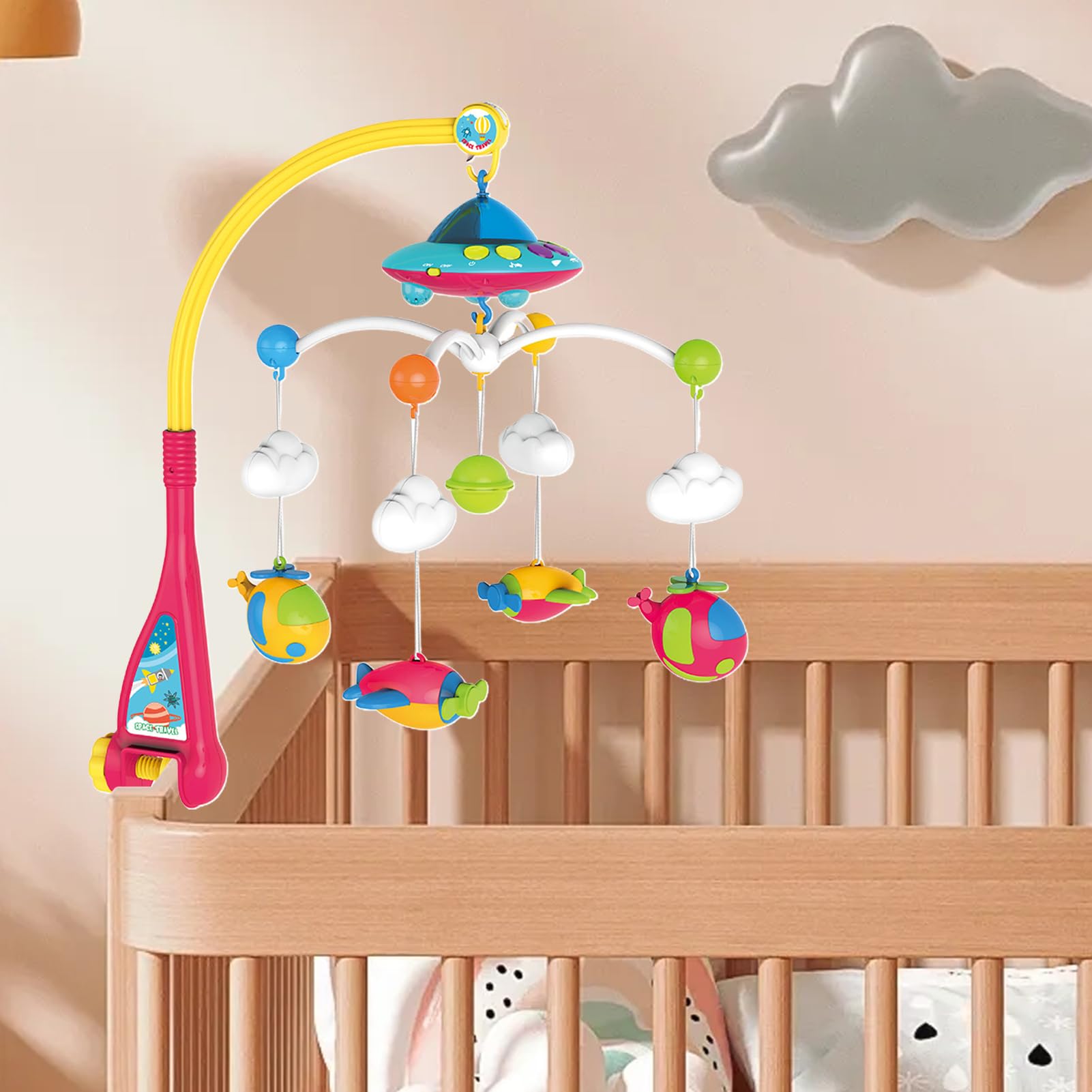 Mobile musicale per culla, cucciolo di cucciolo mobile Crib asilo | DECORAZIONE NURSERY CASA BAMBINO PER GIOVAMENTO PER GENITO