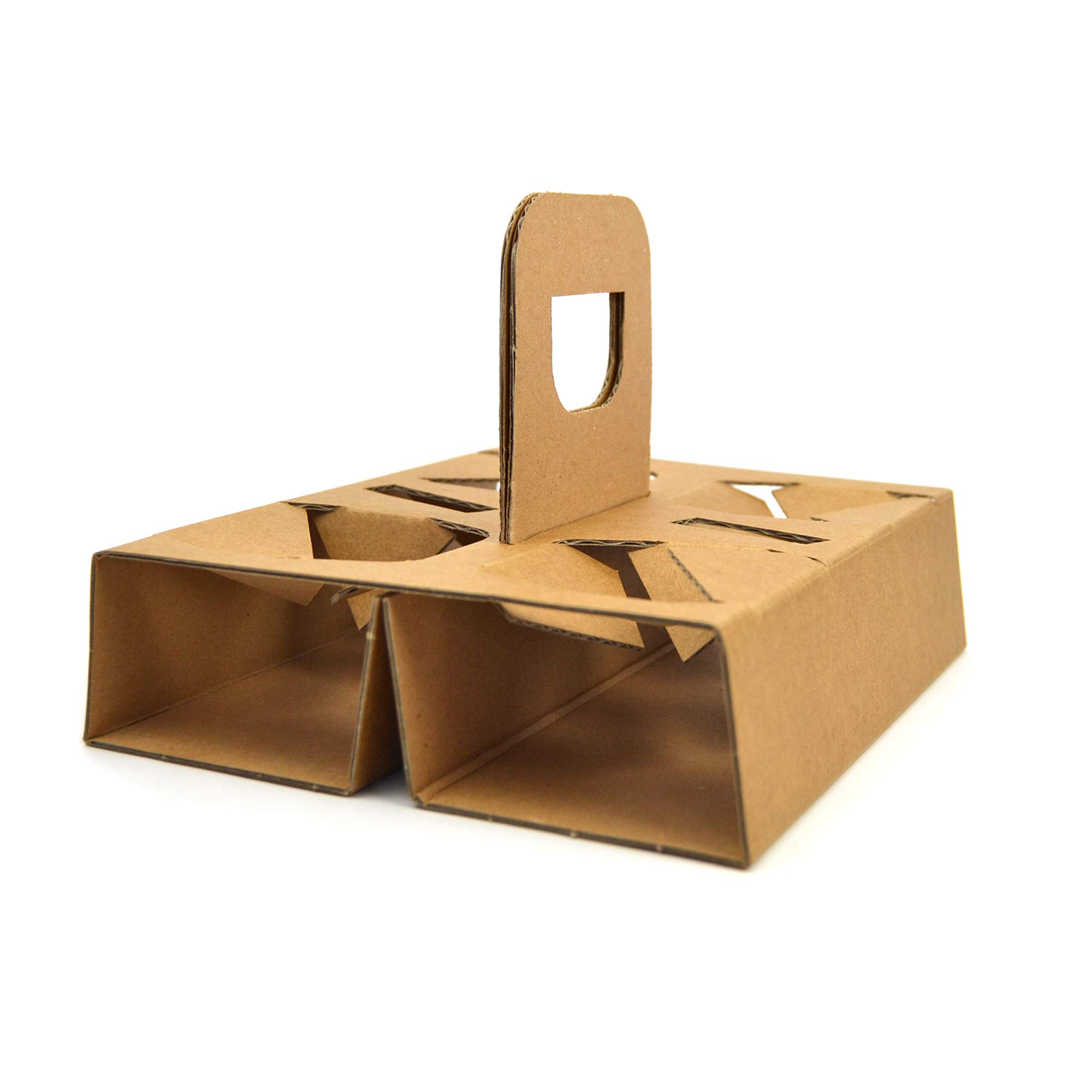 SDG PZ 300 Cestino in Carta Avana Porta Bicchieri 4 Fori per Caffe' da ASPORTO Coffee Cup Holder